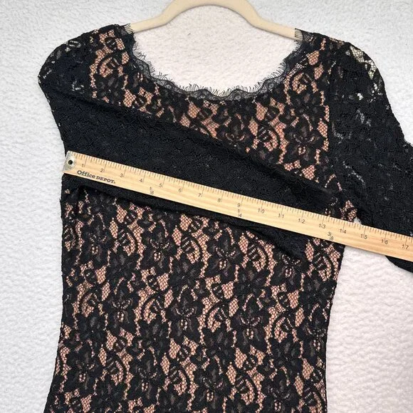 Aritzia Babaton | Women's Lace Mini Dress Black Size 4 - Picture 5 of 10